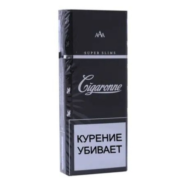 Сигареты Cigaronne Super Slims Black (Россия)