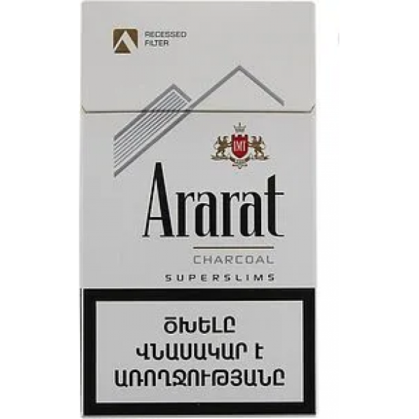 Сигареты Ararat Recessed Charcoal Superslims